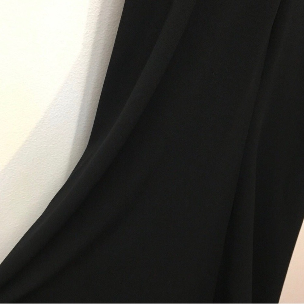 Eliza J One Shoulder Bow Long Gown 16 Black Formal Wedding Guest Gala Prom Party - Picture 5 of 13